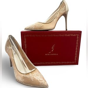 NWT Rene Caovilla Crystal Embellished Heels